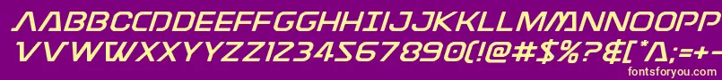 Discotechiaexpand Font – Yellow Fonts on Purple Background