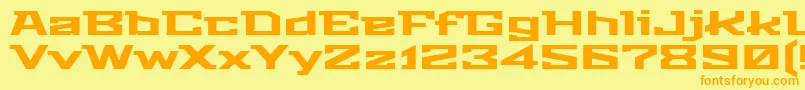 StalinistoneRegular Font – Orange Fonts on Yellow Background