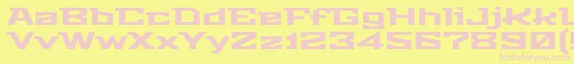 StalinistoneRegular Font – Pink Fonts on Yellow Background