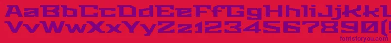 StalinistoneRegular Font – Purple Fonts on Red Background