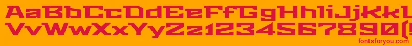 StalinistoneRegular Font – Red Fonts on Orange Background