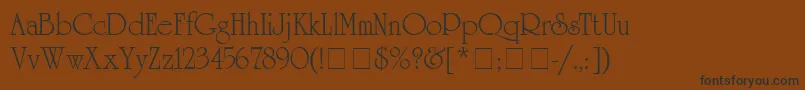 AcademSsi Font – Black Fonts on Brown Background