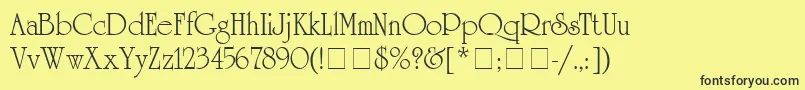 AcademSsi Font – Black Fonts on Yellow Background