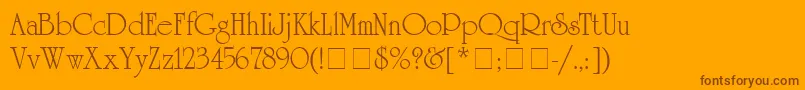 AcademSsi Font – Brown Fonts on Orange Background