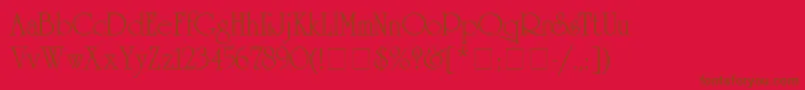 AcademSsi Font – Brown Fonts on Red Background