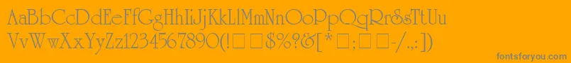 AcademSsi Font – Gray Fonts on Orange Background
