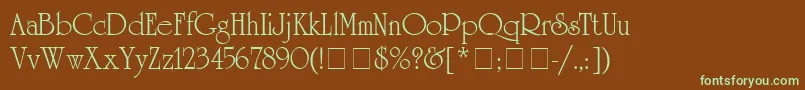 More about AcademSsi Font AcademSsi Font – Green Fonts on Brown Background