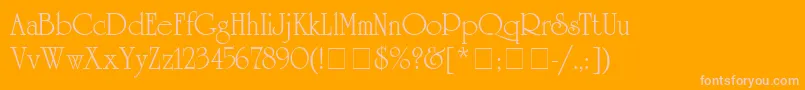 AcademSsi Font – Pink Fonts on Orange Background