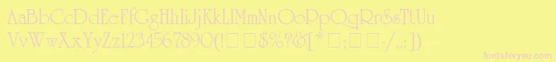 AcademSsi Font – Pink Fonts on Yellow Background