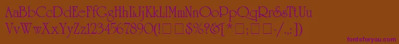 AcademSsi Font – Purple Fonts on Brown Background