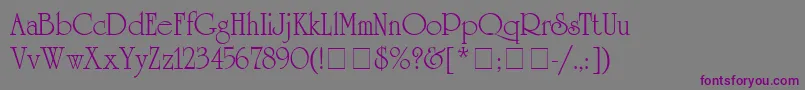 AcademSsi Font – Purple Fonts on Gray Background