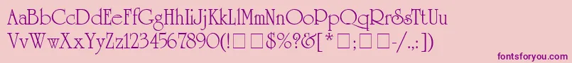 AcademSsi Font – Purple Fonts on Pink Background
