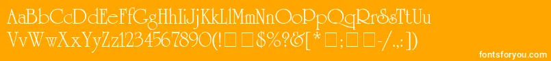 AcademSsi Font – White Fonts on Orange Background