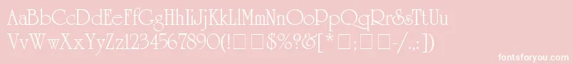 AcademSsi Font – White Fonts on Pink Background