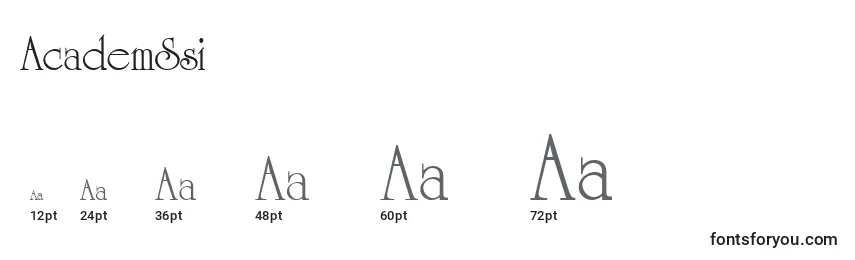 Размеры шрифта AcademSsi