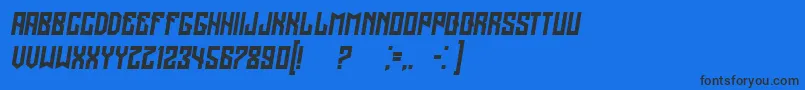 RegensburgItalic Font – Black Fonts on Blue Background