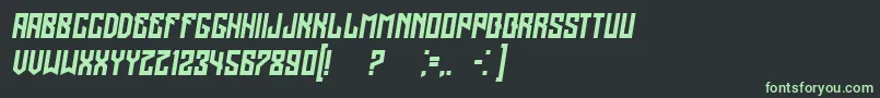 RegensburgItalic Font – Green Fonts on Black Background