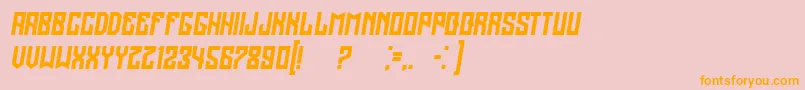 RegensburgItalic Font – Orange Fonts on Pink Background