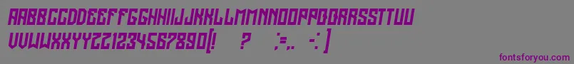 RegensburgItalic Font – Purple Fonts on Gray Background
