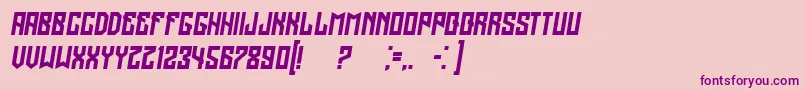 RegensburgItalic Font – Purple Fonts on Pink Background