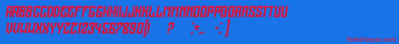 RegensburgItalic Font – Red Fonts on Blue Background