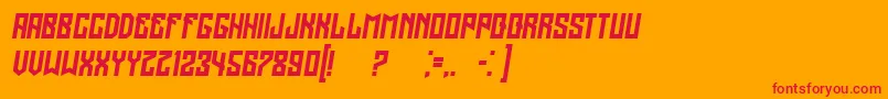RegensburgItalic Font – Red Fonts on Orange Background