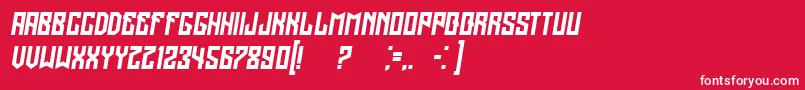 RegensburgItalic Font – White Fonts on Red Background