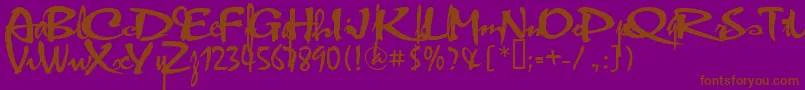 VniThufap2Normal Font – Brown Fonts on Purple Background