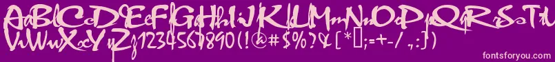VniThufap2Normal Font – Pink Fonts on Purple Background