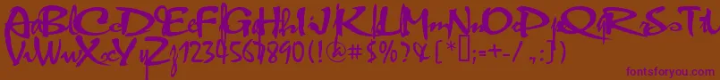 VniThufap2Normal Font – Purple Fonts on Brown Background