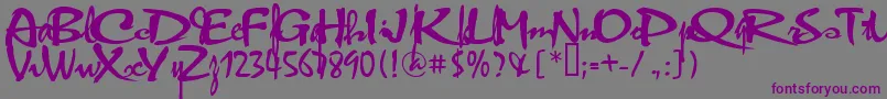 VniThufap2Normal Font – Purple Fonts on Gray Background