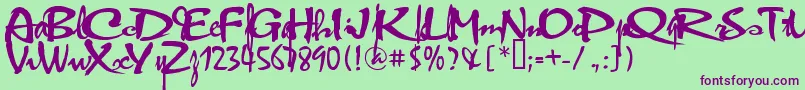 VniThufap2Normal Font – Purple Fonts on Green Background