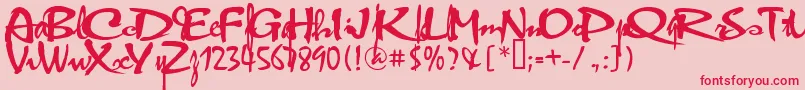 VniThufap2Normal Font – Red Fonts on Pink Background