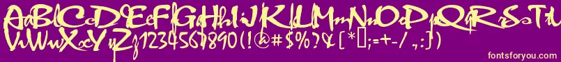VniThufap2Normal Font – Yellow Fonts on Purple Background
