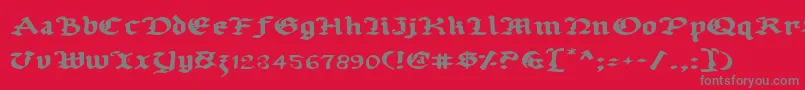 Uberv2e Font – Gray Fonts on Red Background