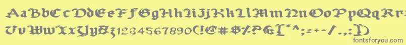 Uberv2e Font – Gray Fonts on Yellow Background