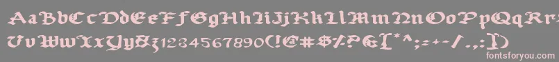 Uberv2e-Schriftart – Rosa Schriften auf grauem Hintergrund