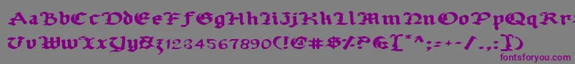 Шрифт Uberv2e – фиолетовые шрифты на сером фоне