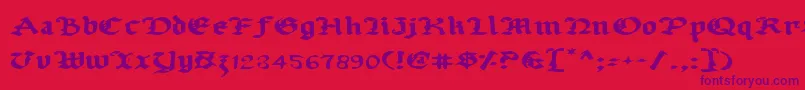 Uberv2e Font – Purple Fonts on Red Background