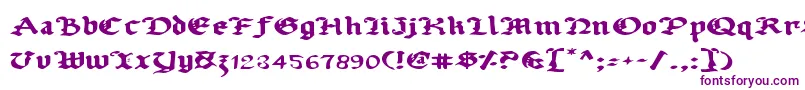 フォントUberv2e – 紫色のフォント