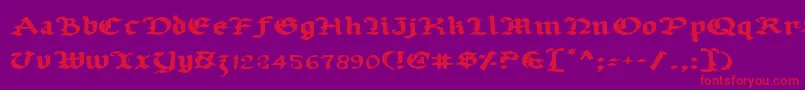 Uberv2e Font – Red Fonts on Purple Background