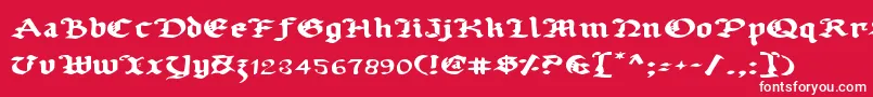 Uberv2e Font – White Fonts on Red Background