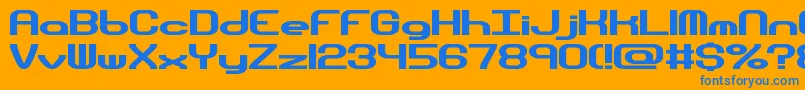 HyperionSunsetBrk Font – Blue Fonts on Orange Background