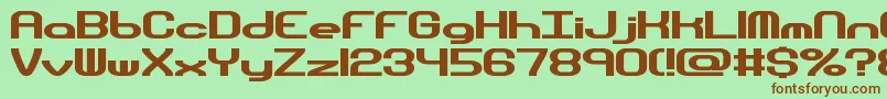 HyperionSunsetBrk Font – Brown Fonts on Green Background