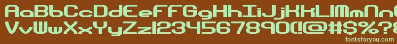 HyperionSunsetBrk Font – Green Fonts on Brown Background