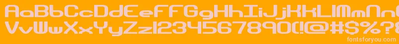 HyperionSunsetBrk Font – Pink Fonts on Orange Background