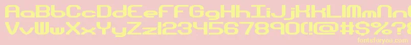 HyperionSunsetBrk Font – Yellow Fonts on Pink Background