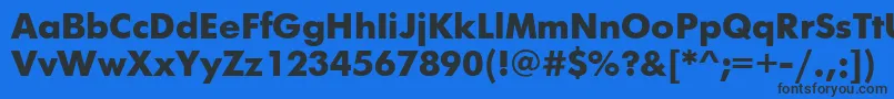 fuente FuturisttBold – Fuentes Negras Sobre Fondo Azul