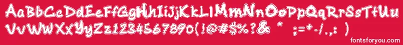 Chichiz Font – White Fonts on Red Background