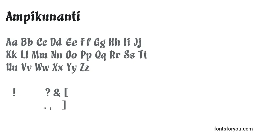 Ampikunanti Font – alphabet, numbers, special characters
